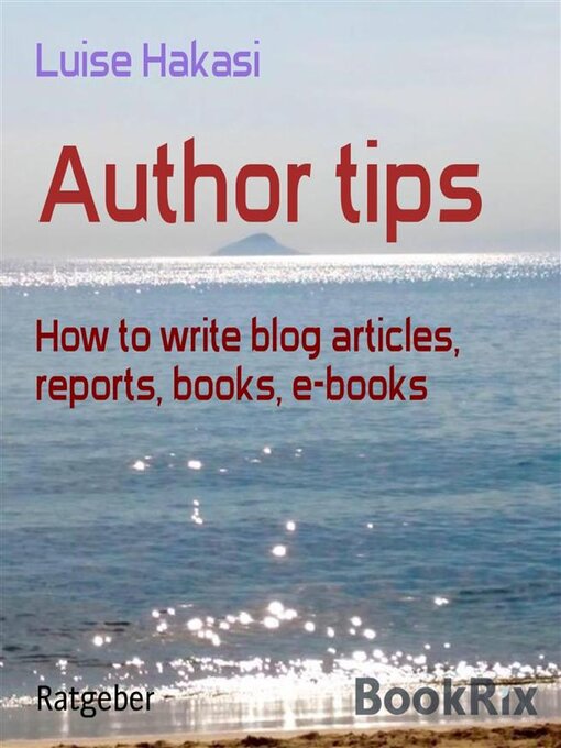 Title details for Author tips by Luise Hakasi - Available